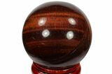 Polished Red Tiger's Eye Sphere - South Africa #116082-1